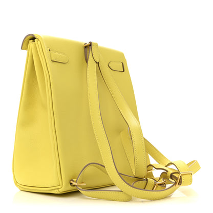 Hermes Evercolor Kelly Ado Backpack Lime 3 of 11