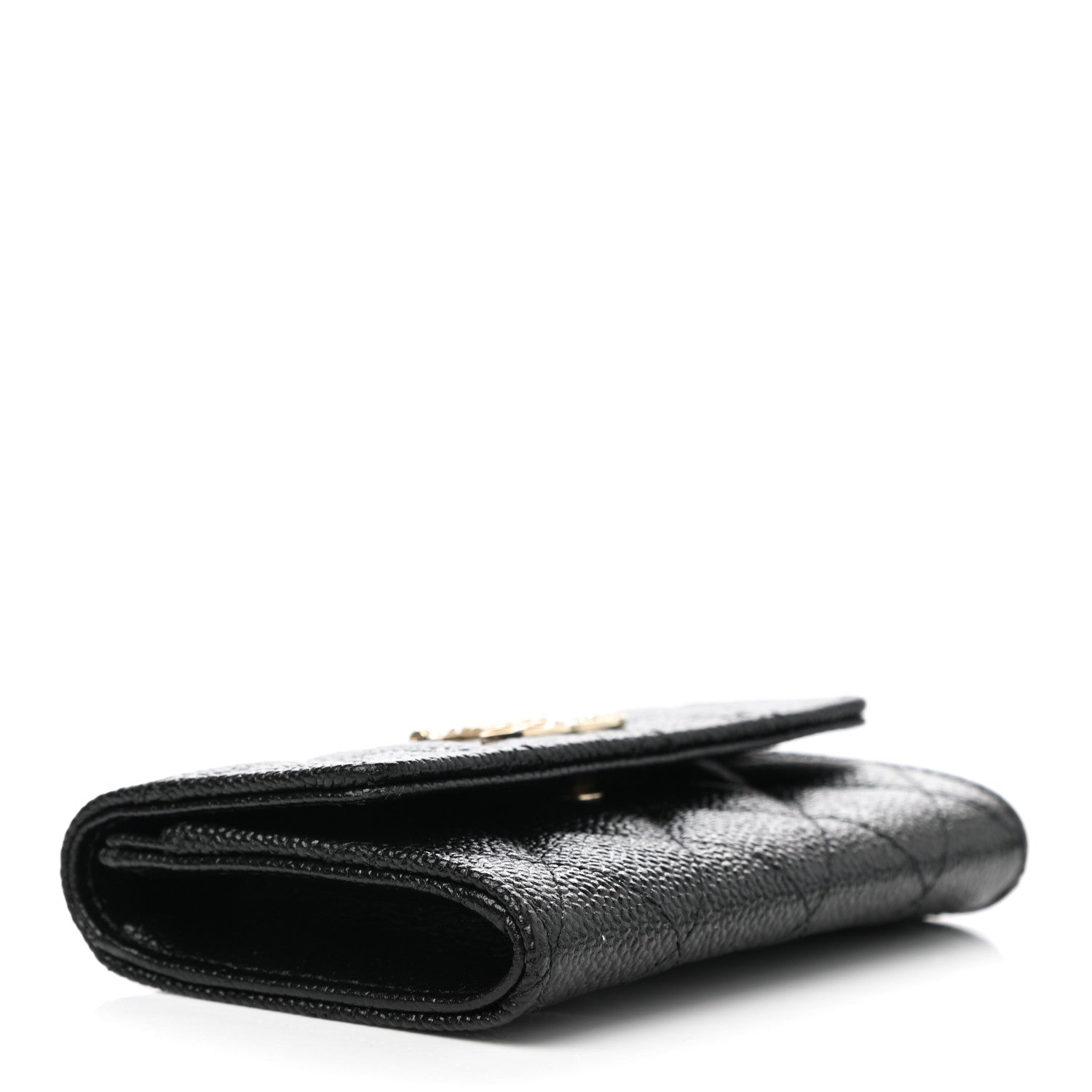 Chanel CHANEL Caviar Quilted Chain CC Flap Card Holder Black 3 of 7