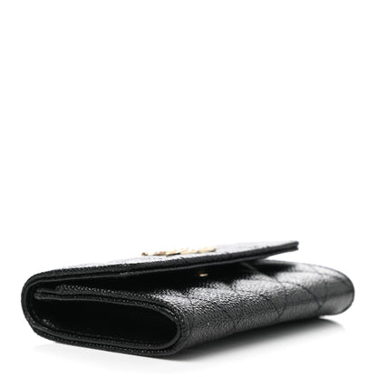 Chanel CHANEL Caviar Quilted Chain CC Flap Card Holder Black 3 of 7