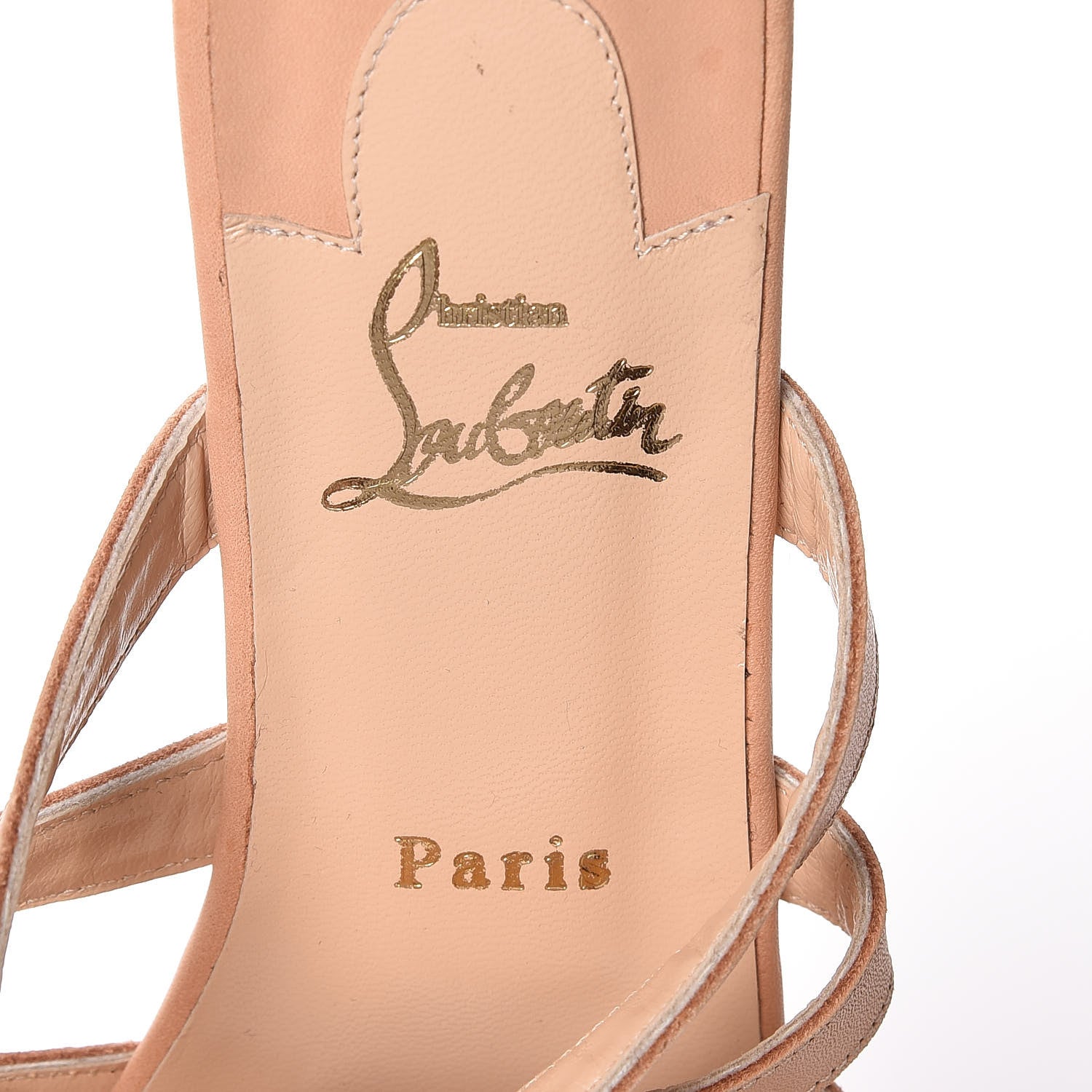 Christian Louboutin Calf Vegetale Neronna Flat Sandals 38 Natural 9 of 11