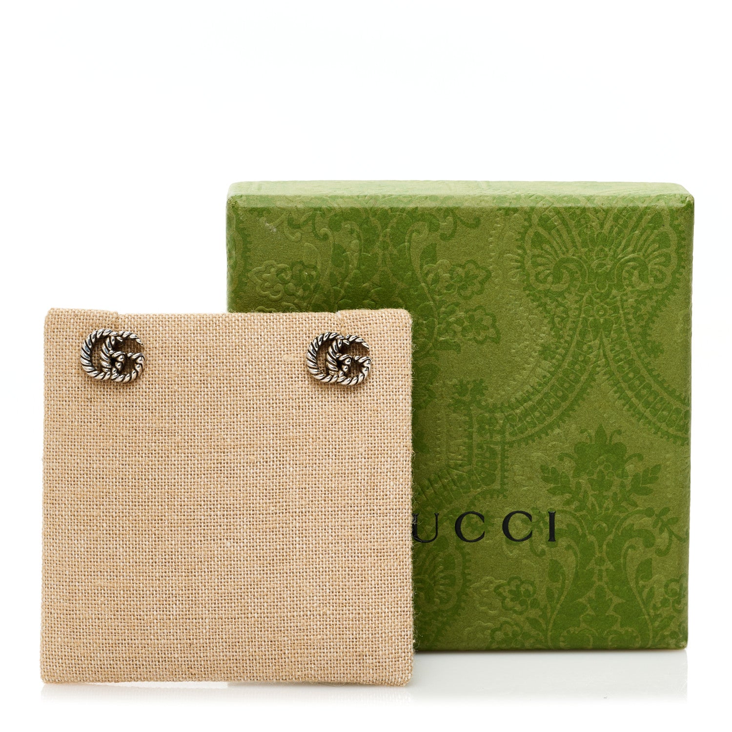 Gucci Sterling Silver Torchon Double G Earrings 5 of 5