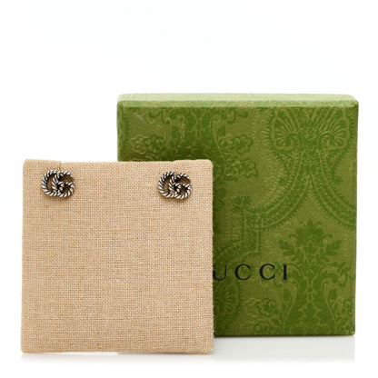 Gucci Sterling Silver Torchon Double G Earrings 5 of 5