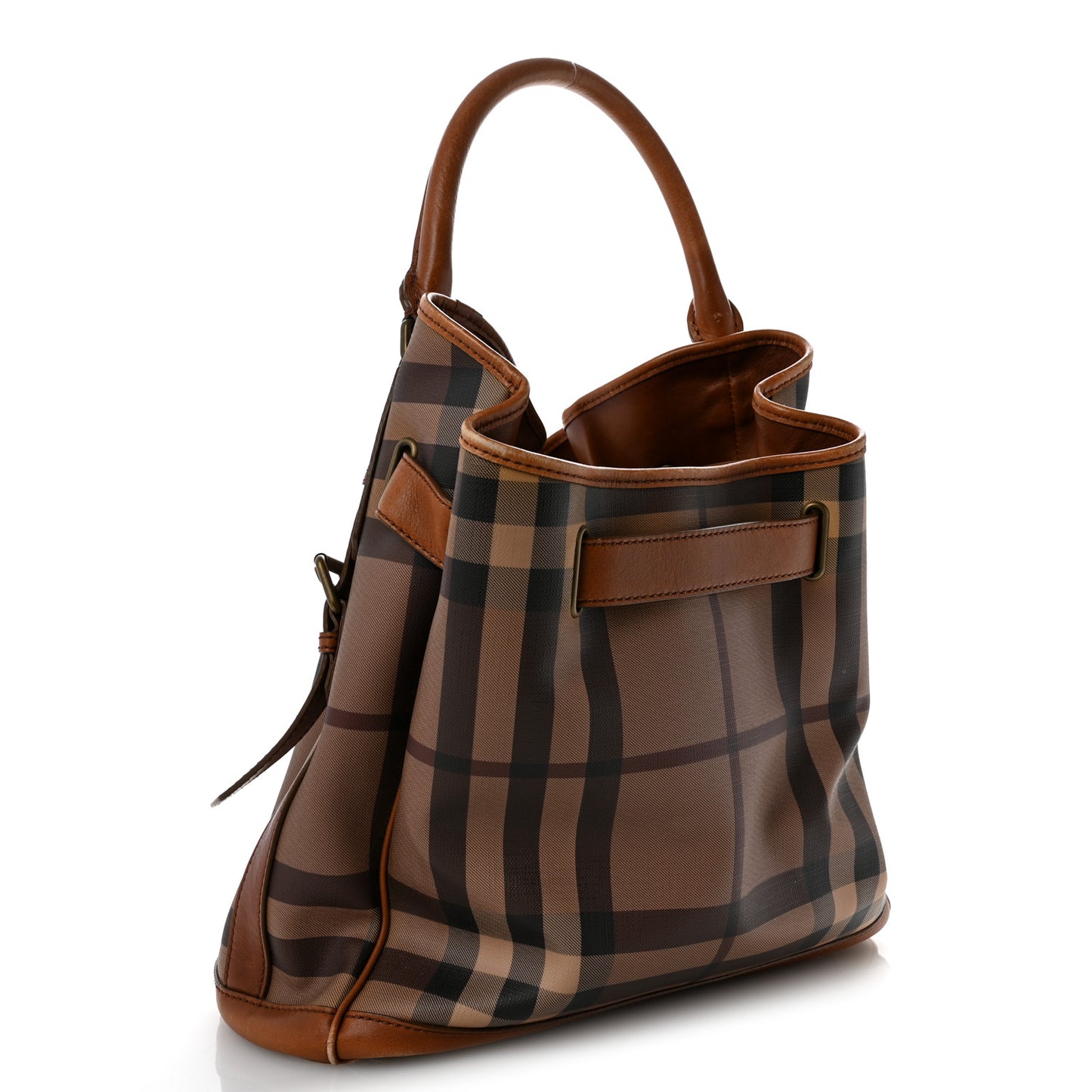 Smoked Check Medium Walden Belted Hobo Brown