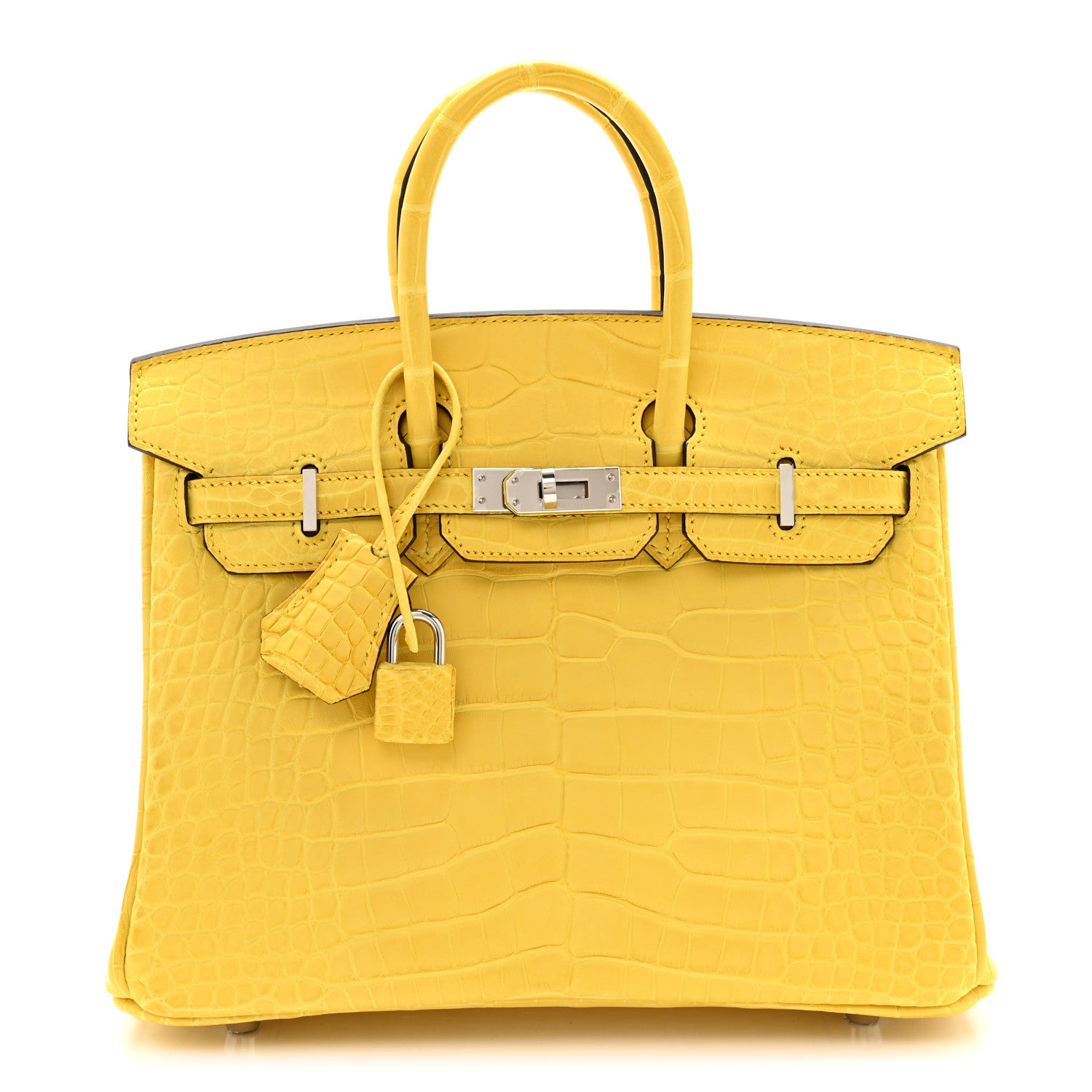 Hermes Matte Alligator Birkin 25 Mimosa 1 of 13