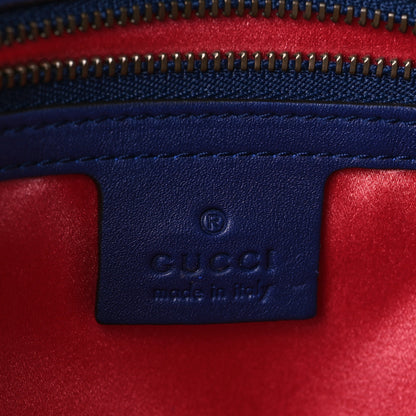 Gucci Velvet Matelasse Medium GG Marmont Shoulder Bag Cobalt Blue 6 of 9