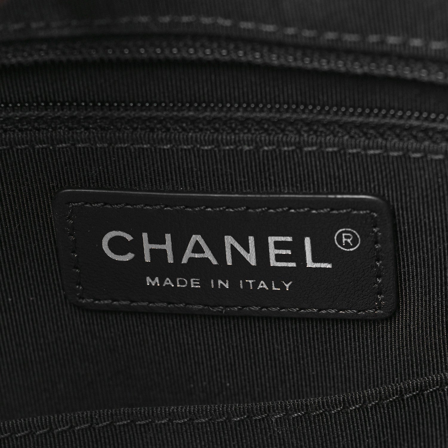 Chanel Lambskin Stitched Shopping Tote Black 6 of 10