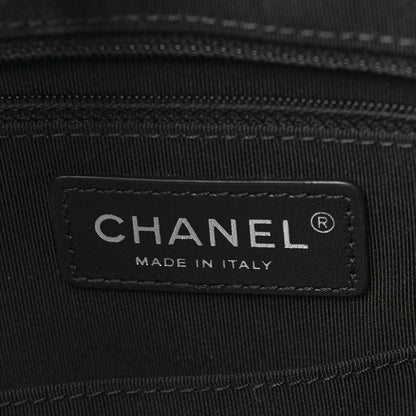 Chanel Lambskin Stitched Shopping Tote Black 6 of 10