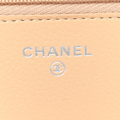 Chanel Caviar Quilted Wallet on Chain WOC Beige 6 of 10