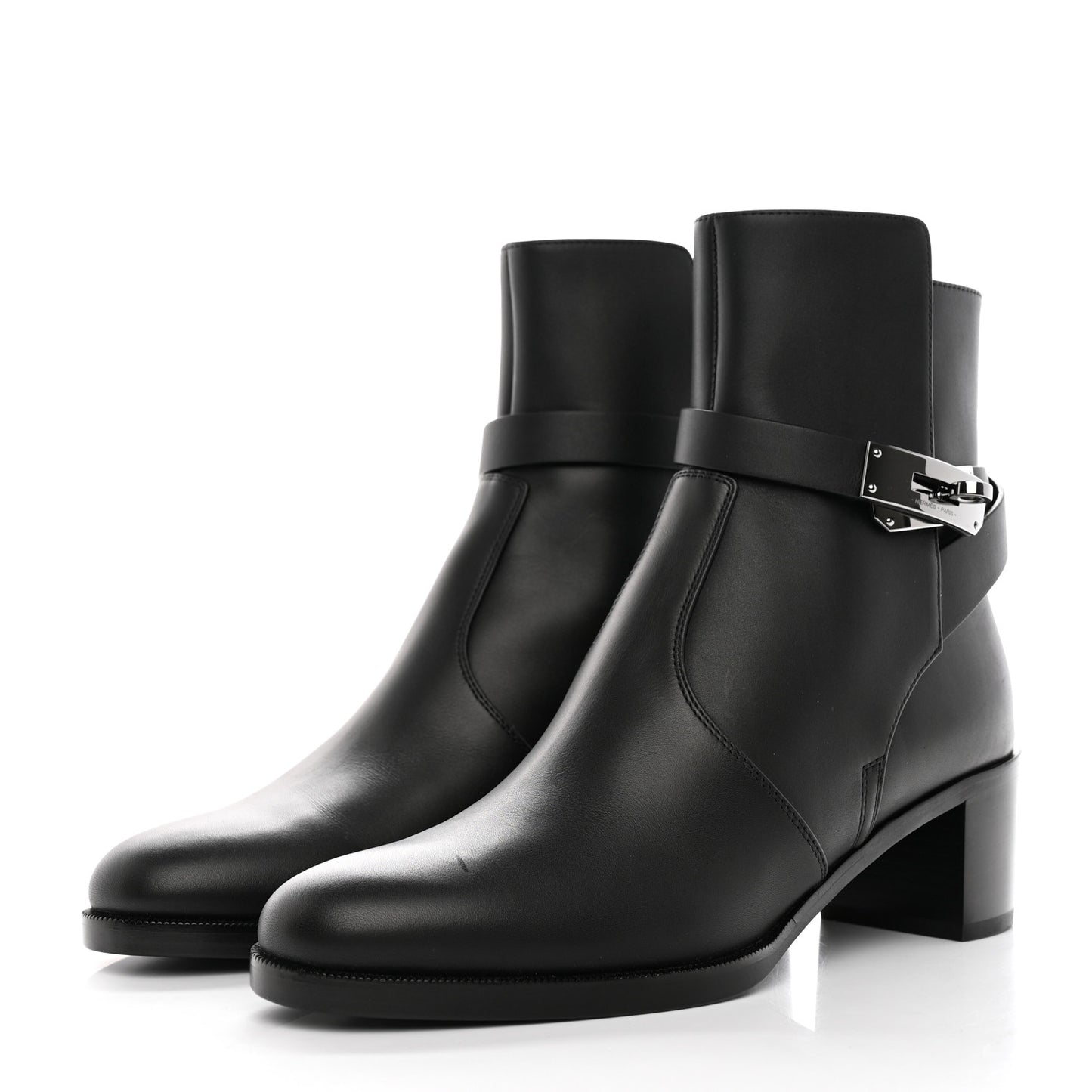 Calfskin Frenchie 50 Ankle Boots 36.5 Black