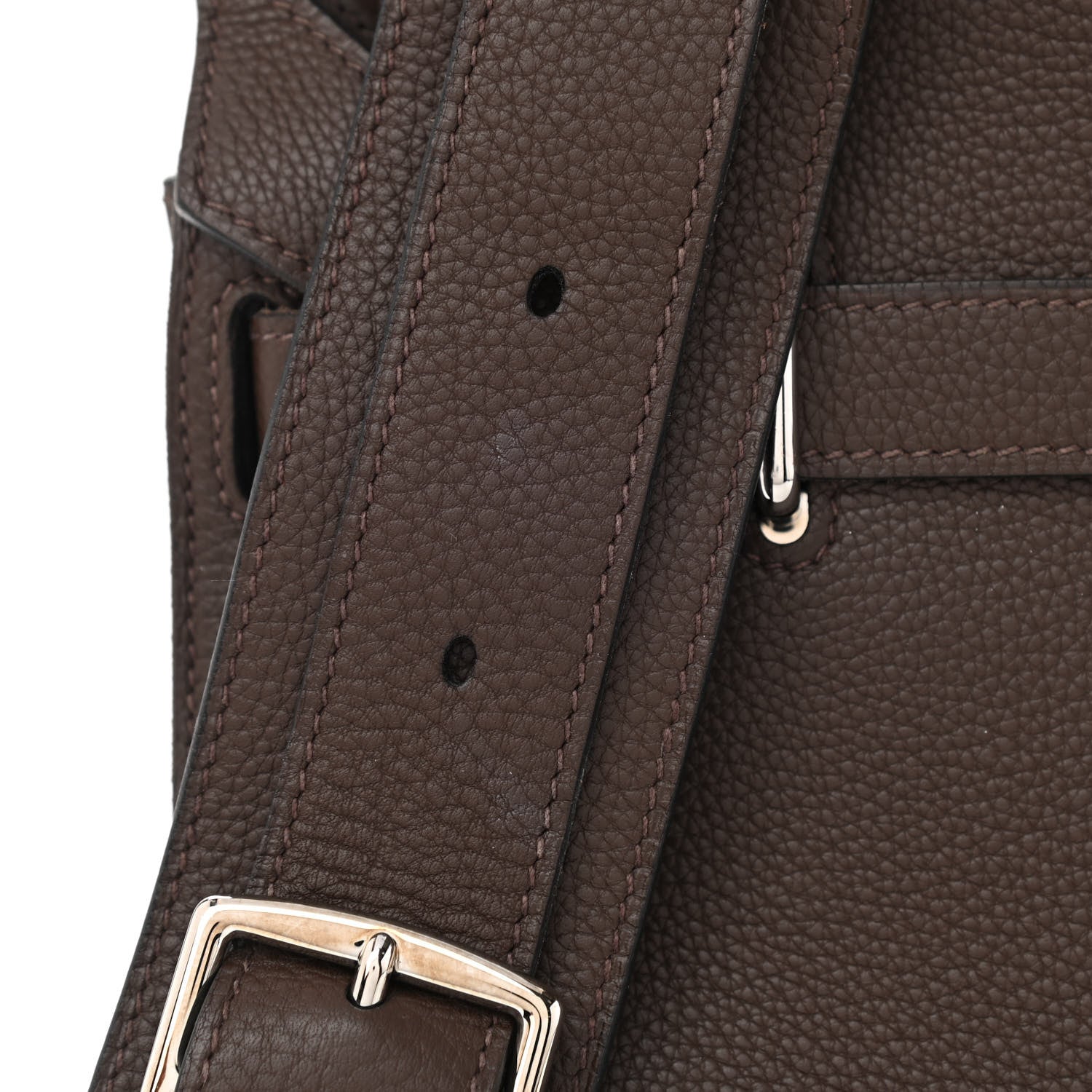 Hermes Taurillon Clemence Jypsiere 34 Chocolate 11 of 11