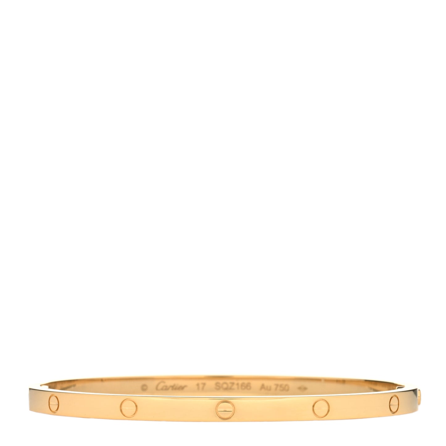 18K Yellow Gold Small LOVE Bracelet 17