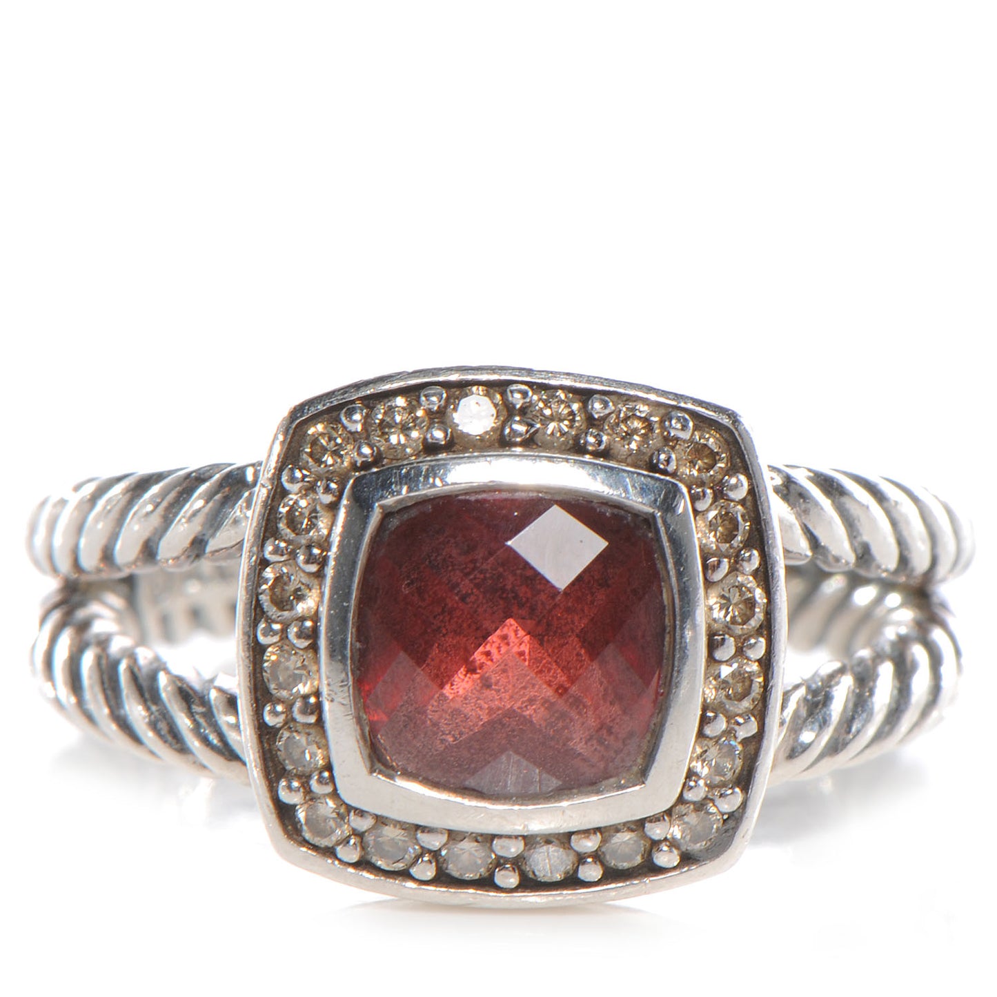 Petite Albion Diamond Pyrope Garnet Ring 6