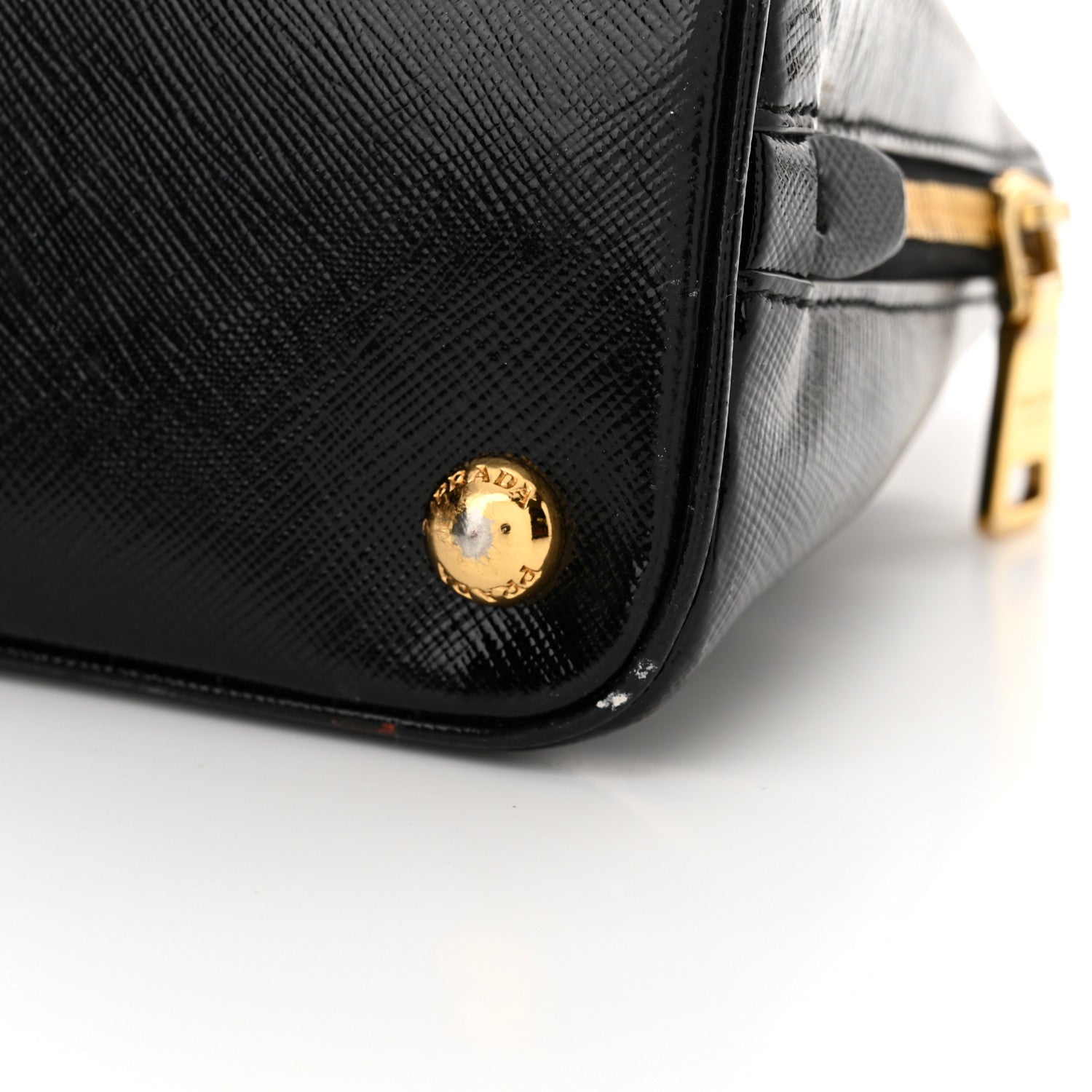 Prada Saffiano Vernice Small Promenade Tote Black 10 of 16