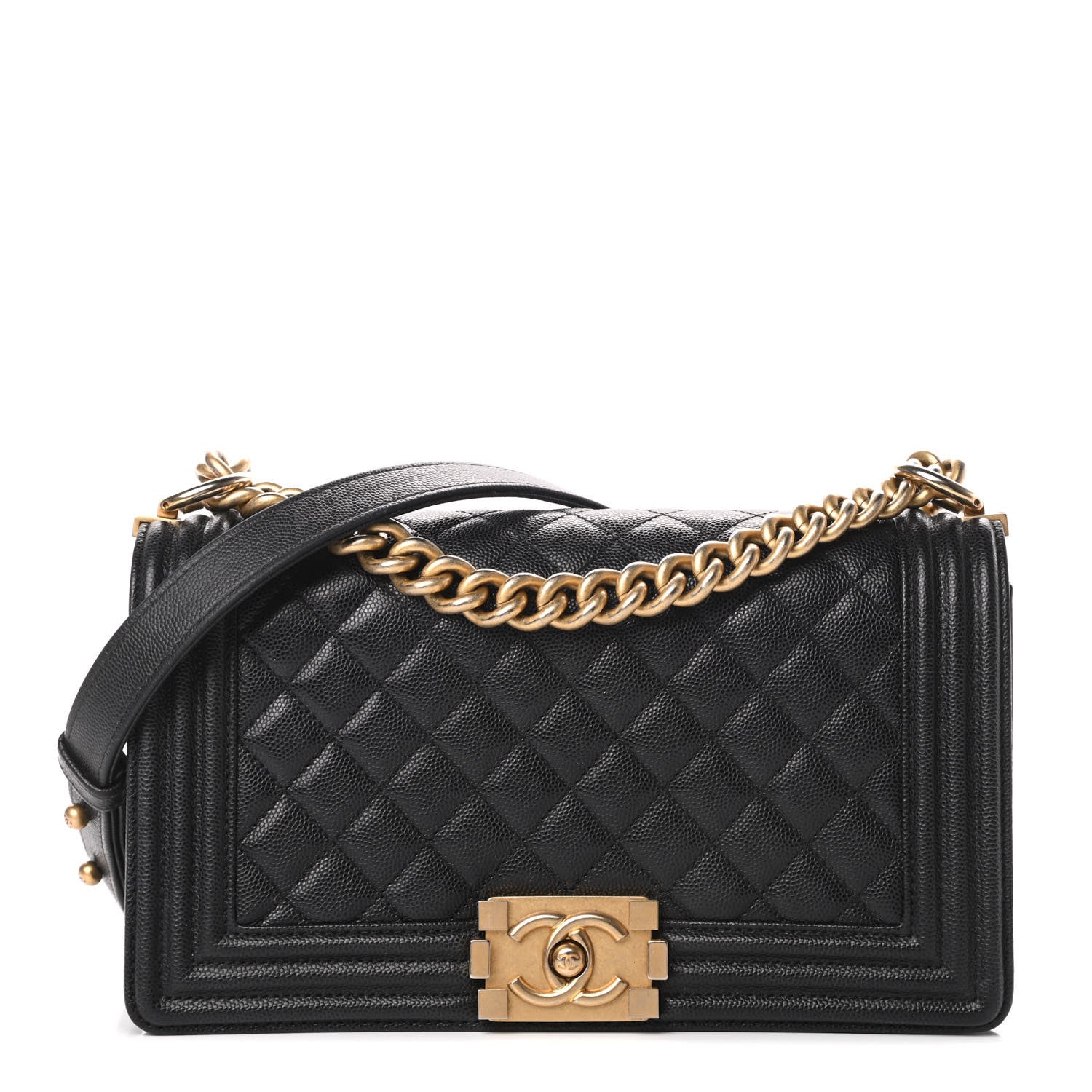 Chanel Caviar Quilted Medium Boy Flap Black 1 of 13
