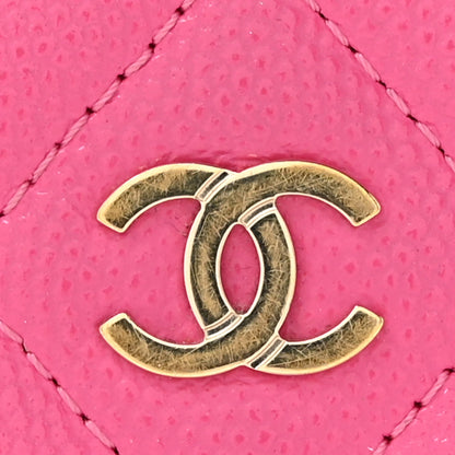Chanel Caviar Quilted Card Holder Fuchsia 11 of 11
