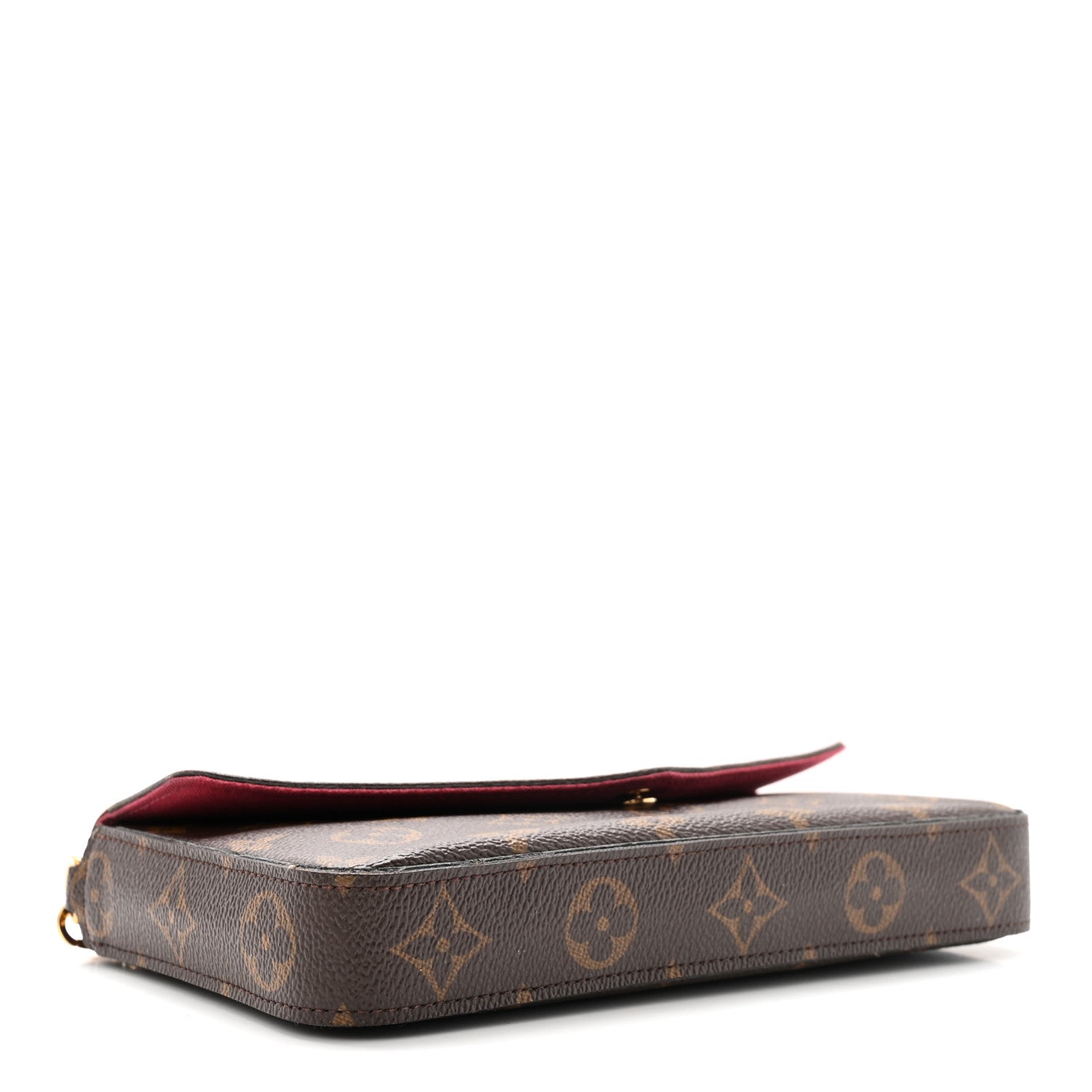 Louis Vuitton Monogram Pochette Felicie Chain Wallet Fuchsia 5 of 10