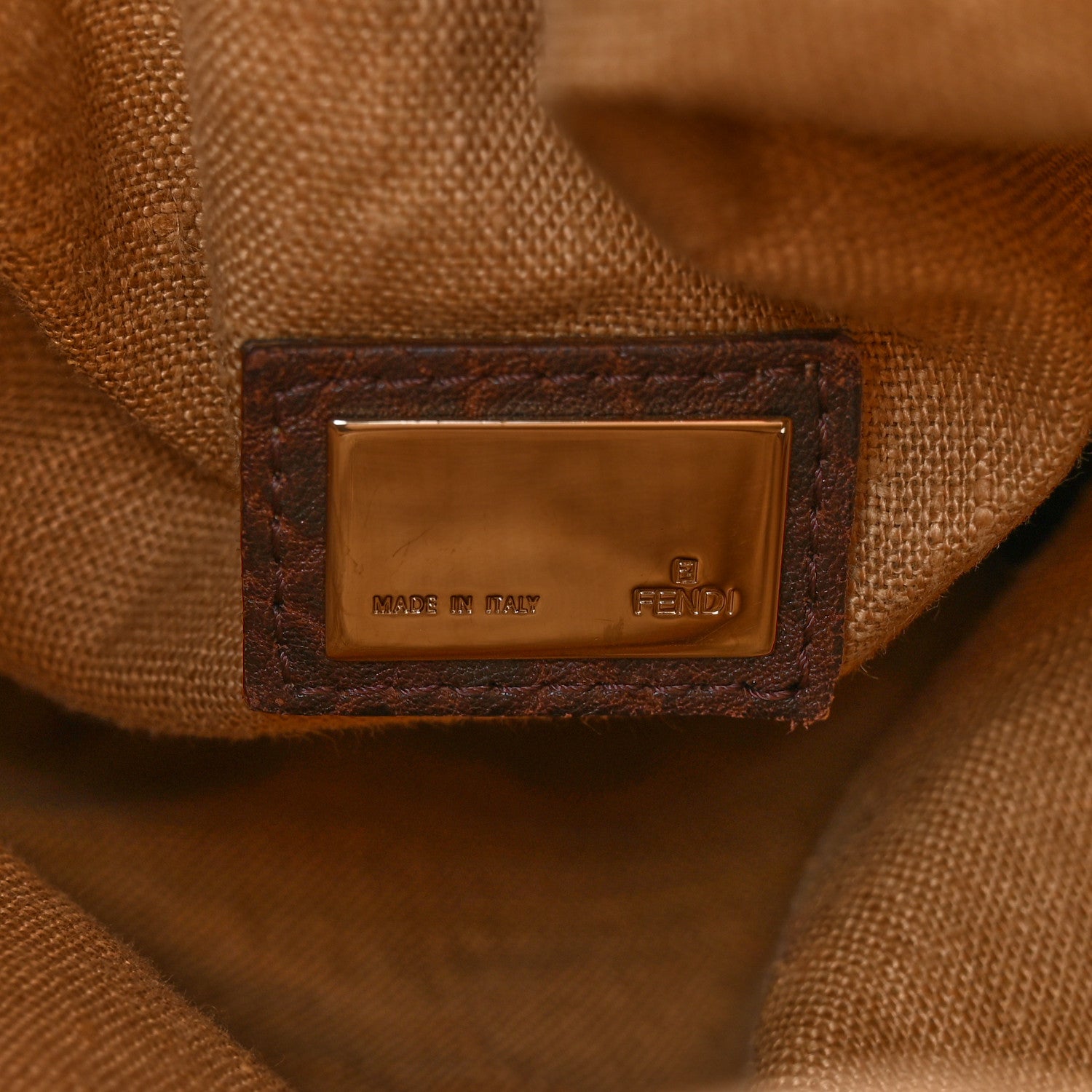 Fendi Zucca Nappa Nuvolata Vitello Tortuga Small Spy Tobacco Moro 6 of 15