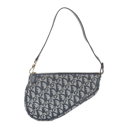 Christian Dior Monogram Mini Saddle Pochette Navy 1 of 10
