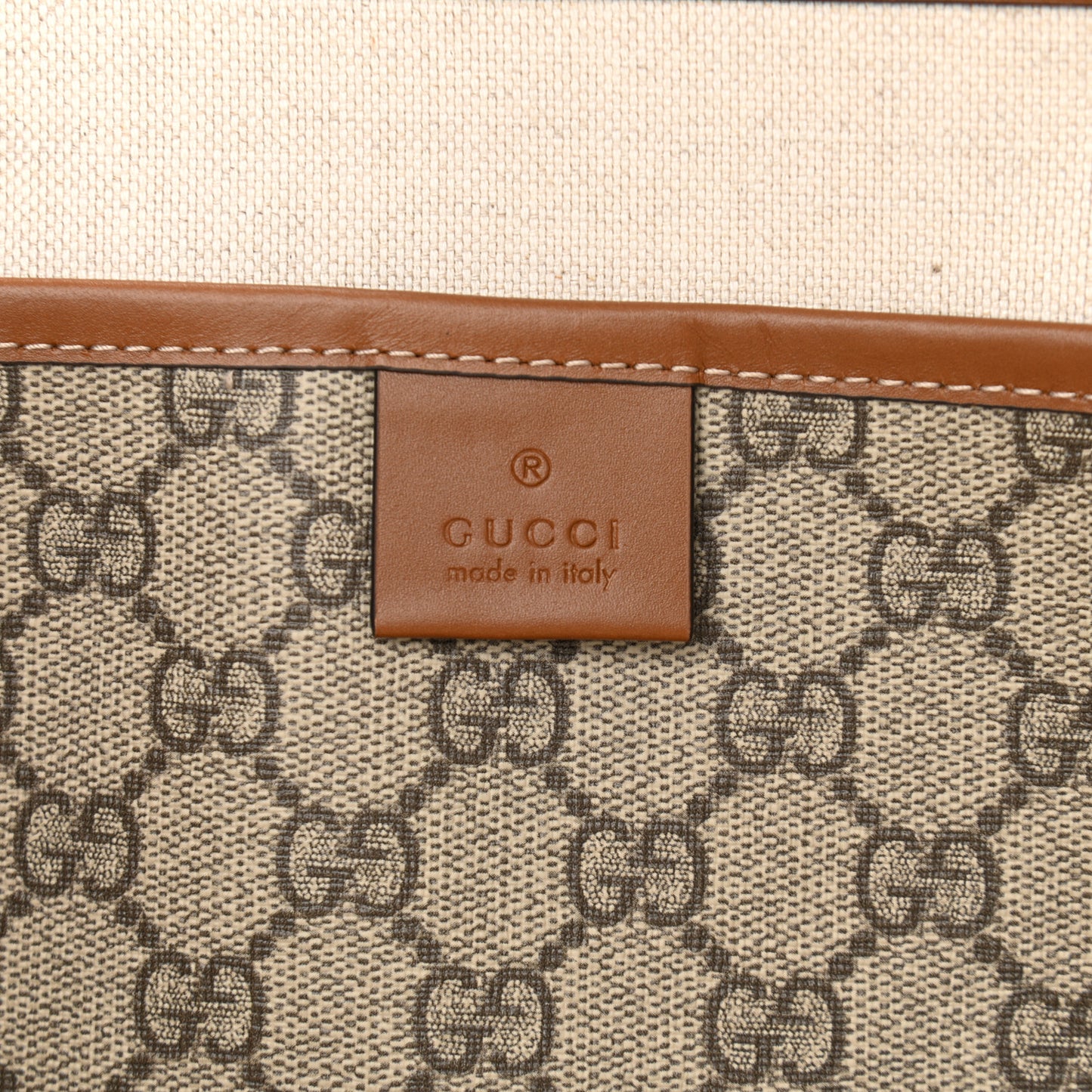 GG Plus Monogram Medium Signature Web Loop Tote Brown