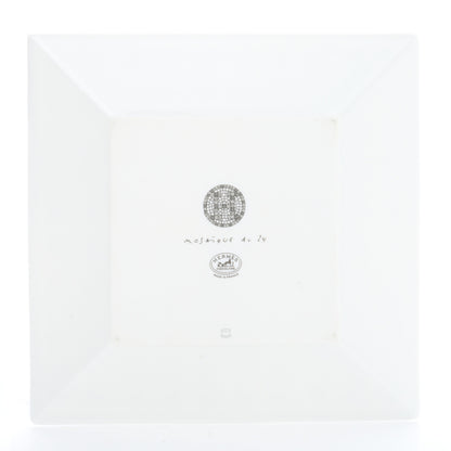 Hermes Porcelain Mosaique Au 24 Platine Square Plate N°2 3 of 6