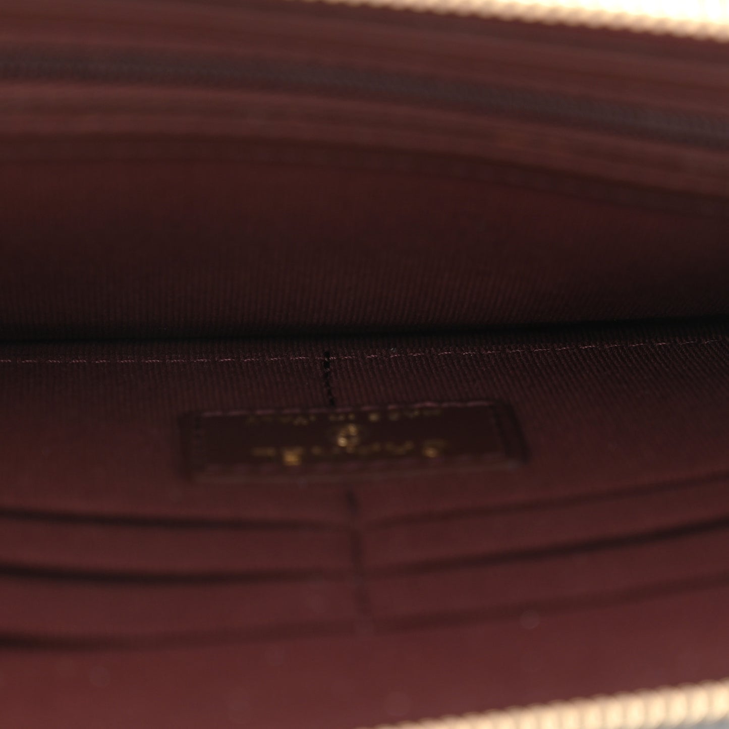 Caviar Quilted Flap Zip Pouch Black
