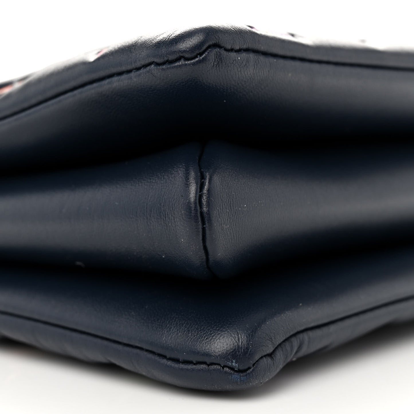 Lambskin Embossed Monogram LV Garden Coussin MM Navy Blue