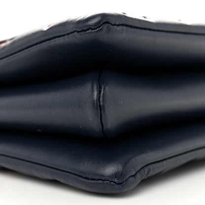 Louis Vuitton Lambskin Embossed Monogram LV Garden Coussin MM Navy Blue 9 of 10