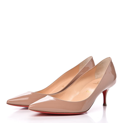 Christian Louboutin Patent Pigalle Follies 55 Pumps 38 Nude 3 of 8