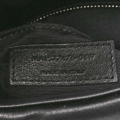 Saint Laurent Lambskin Quilted Small Loulou Puffer Monogram Chain Satchel Black 8 of 11