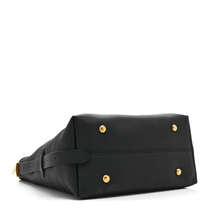 Louis Vuitton Grained Calfskin Low Key Hobo MM Black 5 of 10