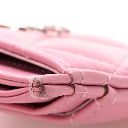 Chanel Lambskin Quilted Crystal Star Card Holder Pink 10 of 11