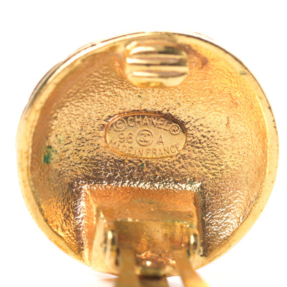 Chanel CC Button Clip On Earrings Gold 4 of 4