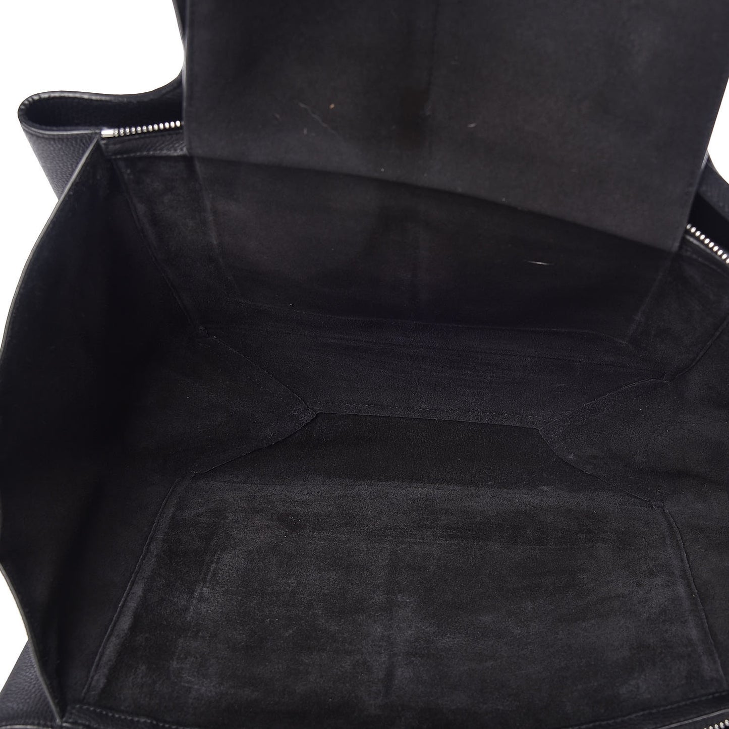 Baby Grained Calfskin Medium Tri-Fold Bag Black