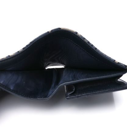 Christian Dior Oblique Saddle Lotus Wallet Blue 8 of 15