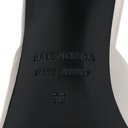 Balenciaga Patinated Calfskin Mule Pumps 36 Optic White 7 of 10