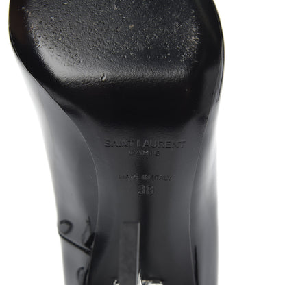 Saint Laurent Patent Opyum 110 Pumps 38 Black Silver 7 of 8
