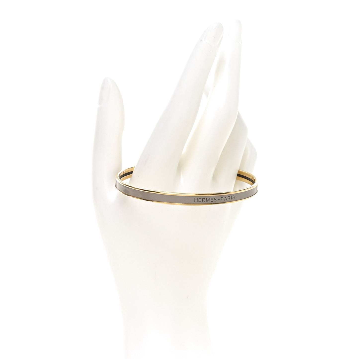 Enamel Printed Extra Narrow Uni Bracelet 70 Marron Glace