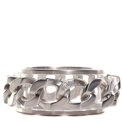 Chanel Lucite CC Chain Bangle Silver 5 of 5