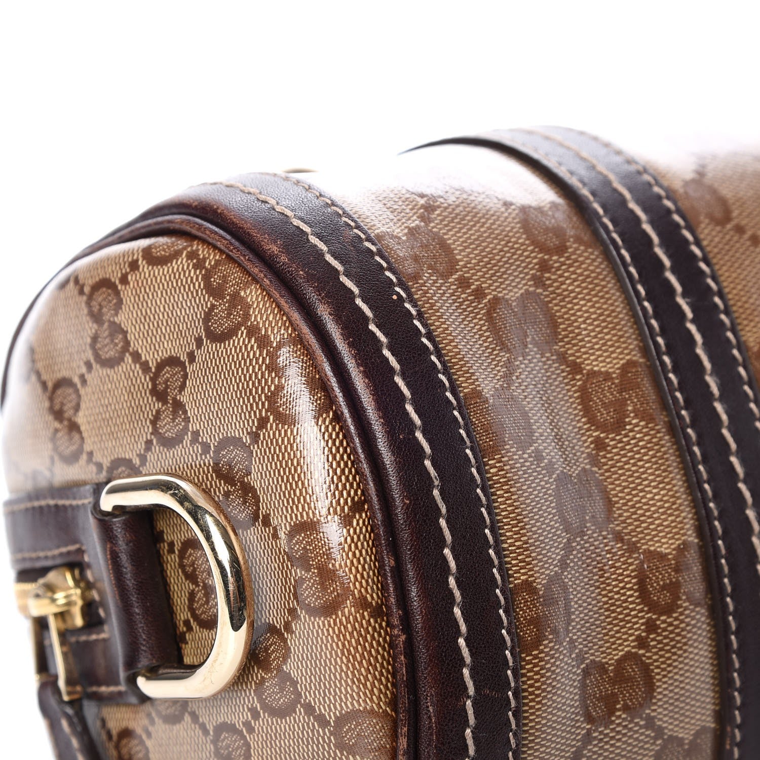 Gucci Crystal Monogram Duchessa Boston Tote Bag Brown 8 of 10