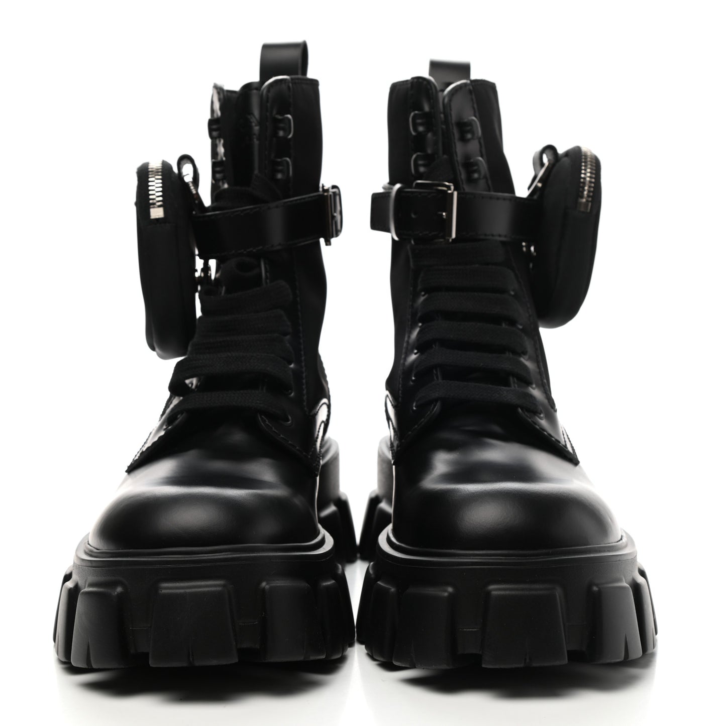 Spazzolato Rois Re-Nylon Metal Triangle Logo Mens Monolith Pouch Pocket 60mm Combat Boots 7 Black