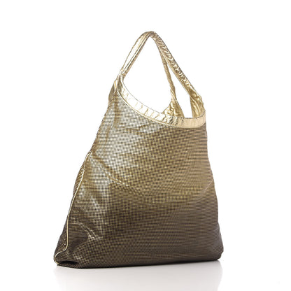 Chanel Metallic Perforated Lambskin Hollywood Hobo Gold 3 of 10
