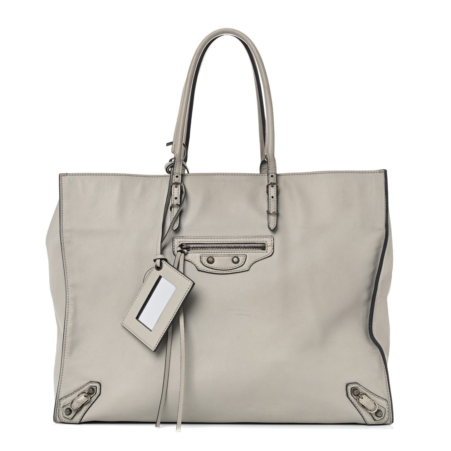 Veau Papier A4 Zip Around Tote Gray