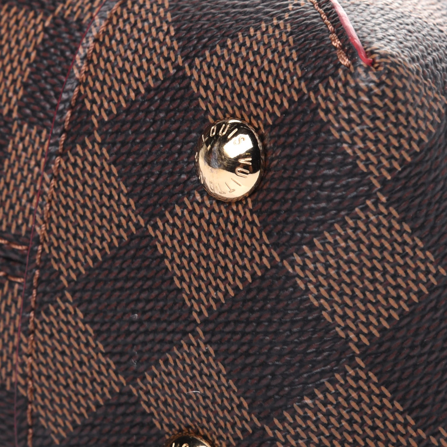 Damier Ebene Caissa Clutch Cherry