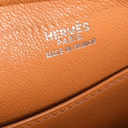 Hermes Ostrich Berlingot 23 PM Saffron 6 of 7