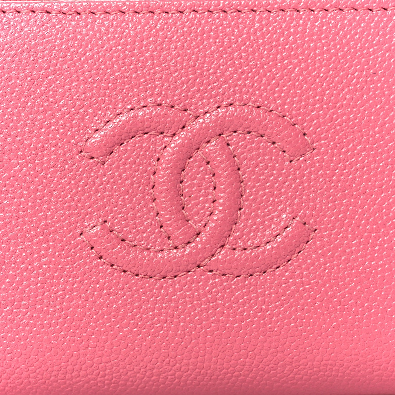 Chanel Caviar Timeless CC Zip Around Coin Purse Pink 8 of 8