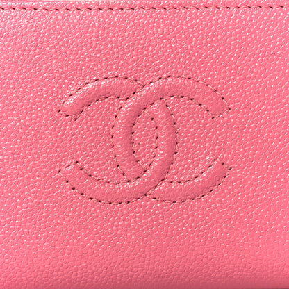 Chanel Caviar Timeless CC Zip Around Coin Purse Pink 8 of 8
