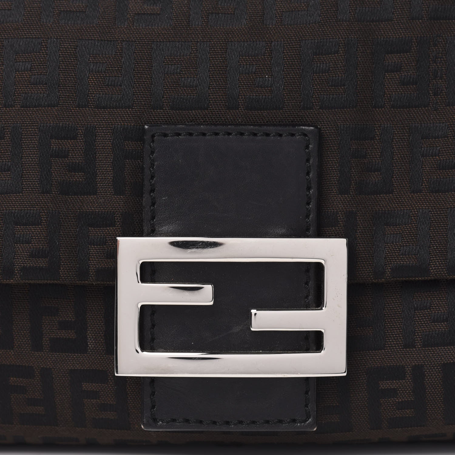 Fendi Zucchino Baguette Dark Brown 10 of 10