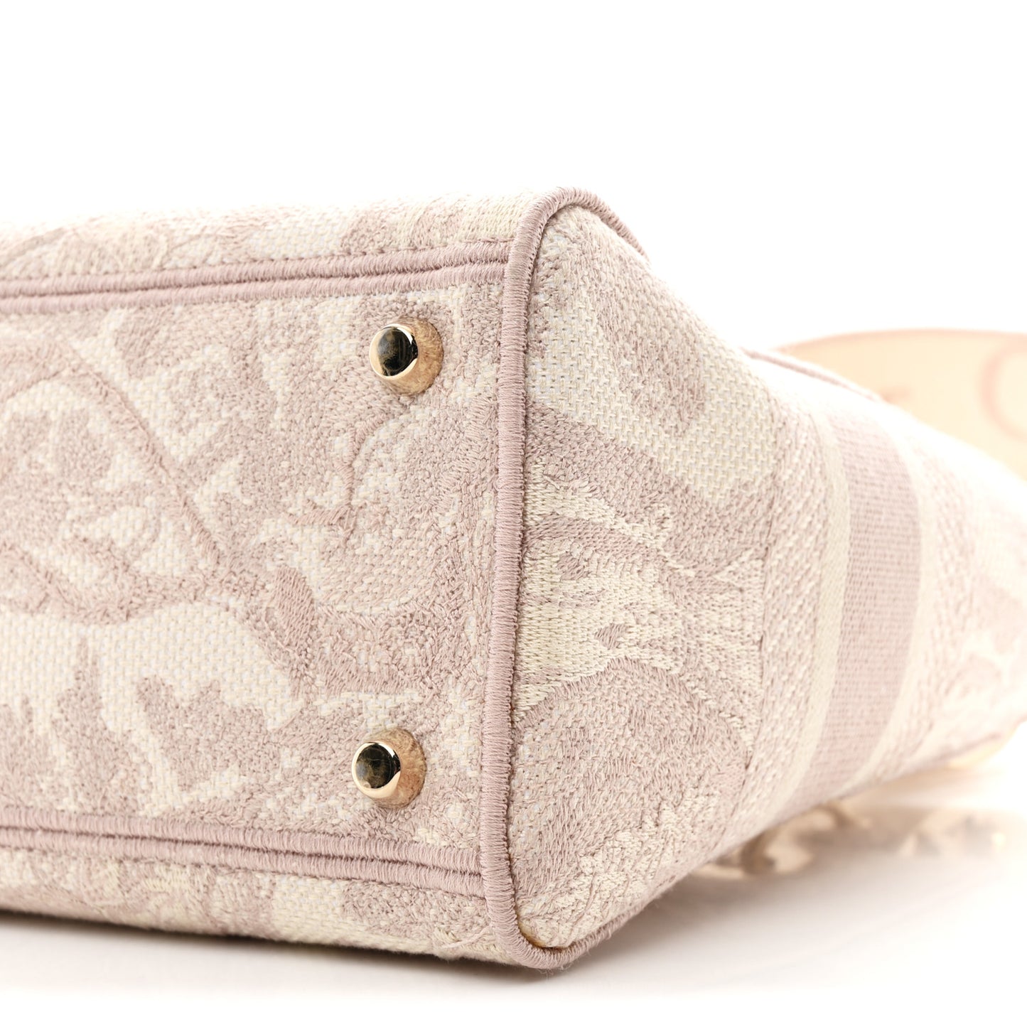 Canvas Toile De Jouy Reverse Embroidered Medium Lady D-Lite Rose