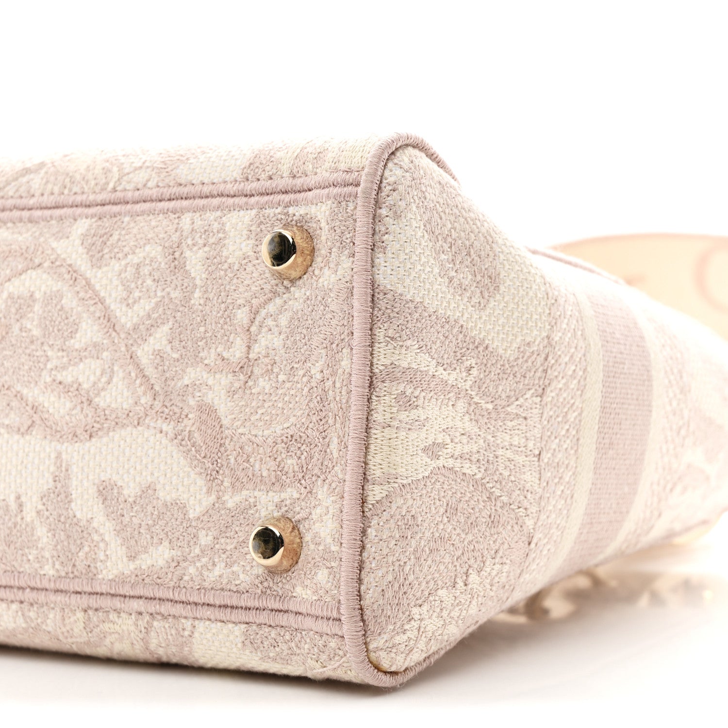 Christian Dior Canvas Toile De Jouy Reverse Embroidered Medium Lady D-Lite Rose 19 of 23