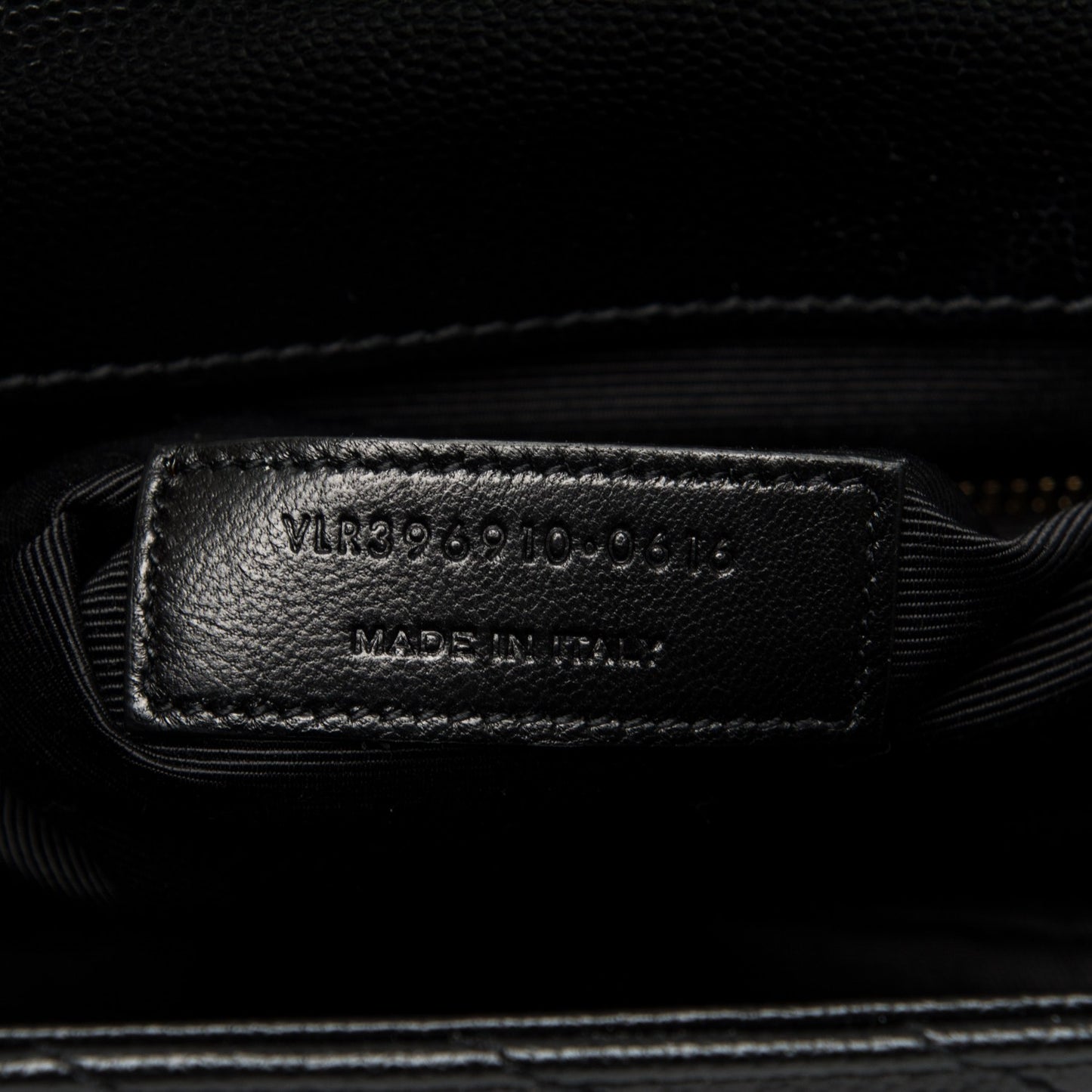 Grain De Poudre Matelasse Chevron Large Monogram Satchel Black